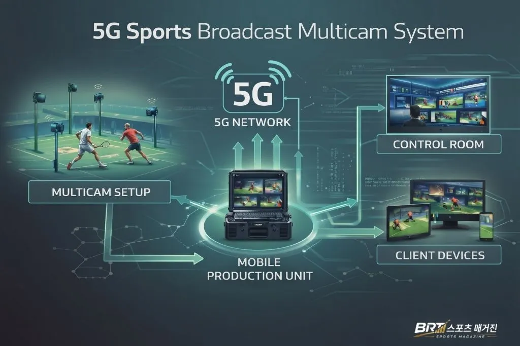 5G 기반 스포츠중계 멀티캠 시스템 구조
