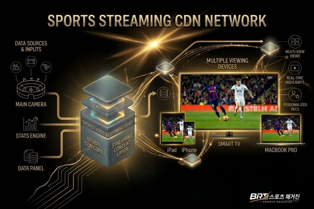 스포츠중계 CDN 네트워크 구조와 글로벌 트래픽 분산 흐름
